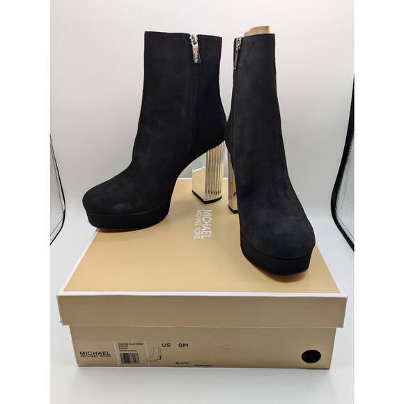 NIB Michael Kors Women's Porter Suede Platform Ankle Boot Size 8 - Picture 1 of 14